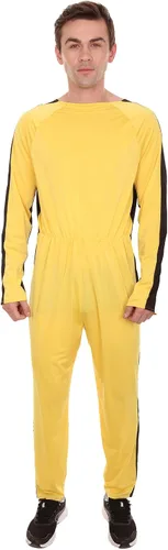 Vista 8 de Traje negro y amarillo de la celebridad de las artes marciales de la muerte de los hombres adultos HC-1147
