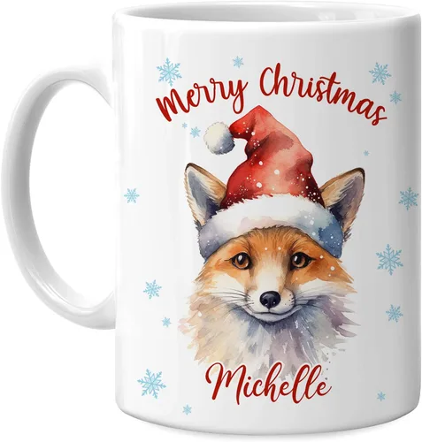 Vista 10 de Hyturtle Regalos personalizados para amantes de los osos – Taza de café de cerámica con nombre personalizado de oso con sombrero de Papá Noel