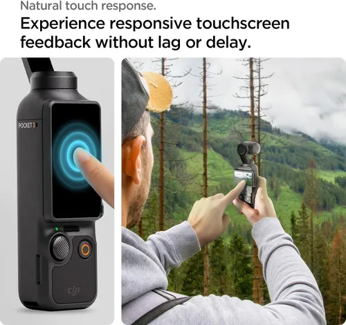 Vista 6 de Spigen Protector de pantalla de vidrio templado [GlasTR Slim] diseñado para DJI Osmo Pocket 3/DJI Osmo Pocket 4 [2 unidades] – Protector de pantalla