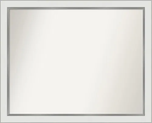 Vista 216 de Amanti Art Espejo personalizado, espejo de baño estrecho Alexandria White Wash, espejo de pared o espejo de tocador de baño sobre el fregadero