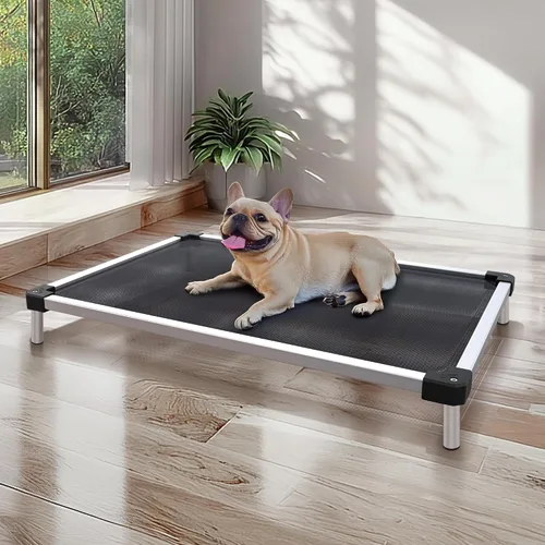 Vista 9 de FXW TitanNest Cama Elevada para Perros a Prueba de Masticación, Catre Elevado para Uso Interior/Exterior/Camping, Cama Refrescante para Mascotas