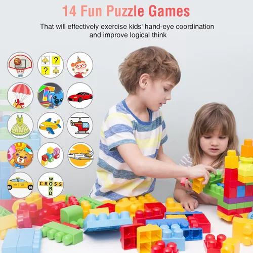 Vista 4 de CMKJ Reloj inteligente para niños con 14 juegos reloj de juguetes para niños con cámara y reproductor de MP4 pantalla táctil regalo para niñas