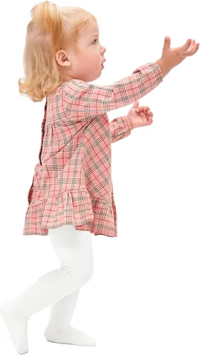 Vista 4 de Stelle Medias de bebé para niña, mallas de punto sin costuras, medias de algodón para bebés