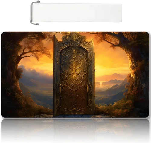 Vista 17 de Tapete de juego MTG cosido de alta calidad con zonas y parte trasera de goma antideslizante, tapete de juego TCG para MTG y otros juegos de cartas
