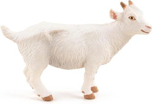 Vista 9 de Papo - Figura realista de cabra blanca - A partir de 3 años - Colección Farm Life - Animales educativos de granja - Juguete de idea de regalo