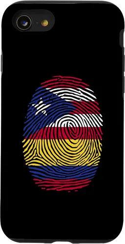 Vista 18 de Funda para iPhone 16 Boricua y Colombia con huellas dactilares puertorriqueñas