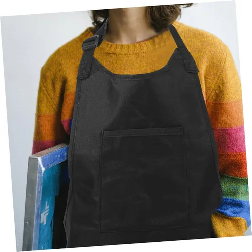 Vista 5 de ABOOFAN Adjustable Artist Apron with Tool Storage Oilproof Painting Work Clothes for Comfortable Use Black S