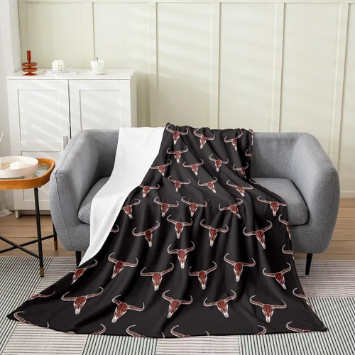 Vista 8 de Erosebridal Manta de franela de animales del bosque, 40 x 50 pulgadas, con temática de caza de osos, ciervos, lobos, manta de felpa mullida