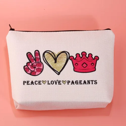 Vista 3 de JXGZSO Estuche de cosméticos - rosa, dibujos animados, impermeable, viajes, organizador de maquillaje para mujer, regalo de reina del concurso