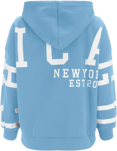 Vista 7 de Hugncmy Women's Alphabet Hooded Printed Sweatshirt Long Pants Set Womens Wedding Guest Jumpsuit