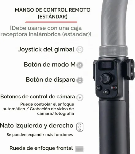 Vista 3 de Tilta Agarre de anillo avanzado compatible con DJI RS2, RS3 Pro, RS4, RS4 Pro, RS5 Enfoque inalámbrico y control de cardán Soporte multipotencia