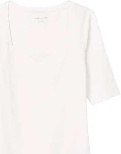 Vista 45 de Amazon Essentials - Camiseta de manga corta y cuello cuadrado para mujer