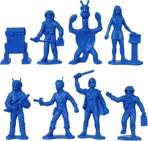 Vista 4 de Tim Mee Galaxy Laser Team Bucket - 80 piezas de ciencia ficción espacial figura de plástico Marte Playset