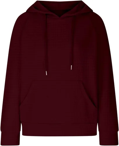Vista 6 de Sudaderas con capucha de Navidad con estampado de copos de nieve para mujer, suéter de punto de moda transpirable de manga larga, blusa tipo gofre