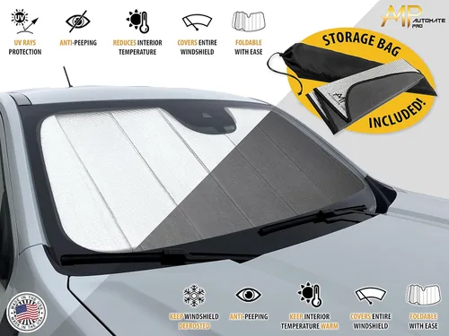 Vista 5 de Parasol plegable para parabrisas de ajuste personalizado para Nissan Z Coupe 2023 2024, bloqueo solar compacto, bloquea los rayos UV, protector