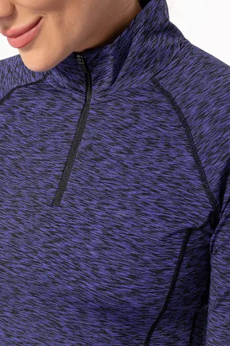 Vista 4 de Camiseta de entrenamiento de manga larga con cremallera de 14 para mujer
