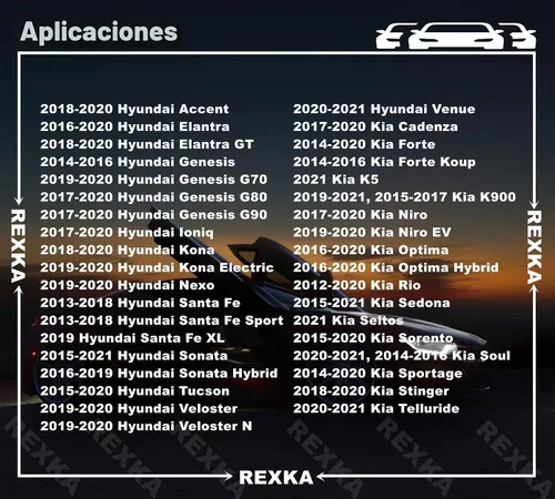 Vista 3 de Rexka 15 piezas de clip de retención para panel de puerta, compatible con Hyundai 82315-2W000 Santa Fe Sonata (paquete de 30)