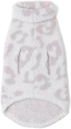 Vista 2 de Barefoot Dreams® CozyChic® - Suéter para mascotas Barefoot in the Wild, color crema, talla XS