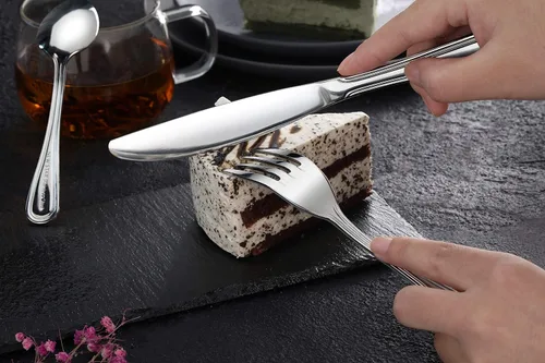 Vista 6 de New Star Foodservice - Cuchara delgada de acero inoxidable, 7.25 pulgadas