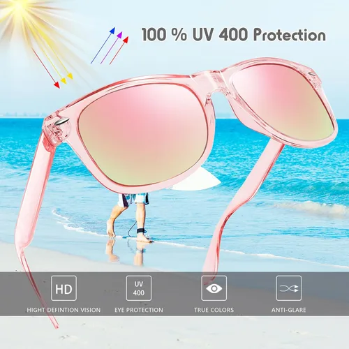 Vista 5 de Suministros para regalos de fiesta de colores neón Paquete de 8 gafas de sol unisex