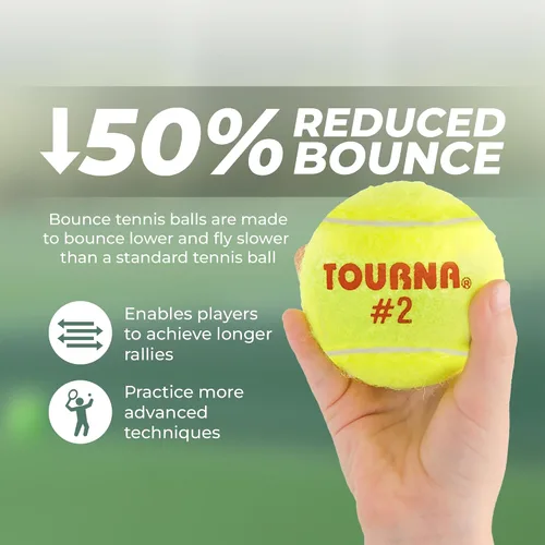 Vista 2 de Tourna Orange Dot - Pelotas de tenis de baja compresión