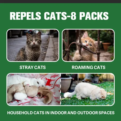 Vista 3 de Repelente para gatos de menta, uso en exteriores e interiores, seguro para niños y mascotas, ayuda a mantener a los gatos fuera del césped, patio