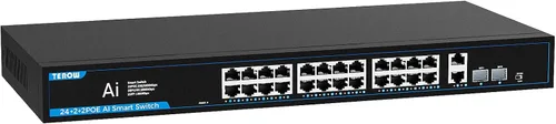 Vista 11 de Interruptor PoE+ de 4 puertos 2.5Gb con 2 puertos SFP+ de 10Gb adicionales, TEROW Base-T 10G Ethernet, capacidad de conmutación de 60Gbps