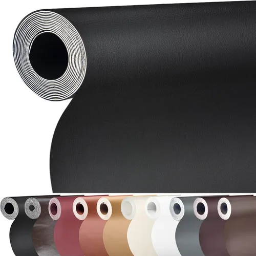 Vista 7 de Parche de Reparación de Cuero 17X79 Pulgadas Grande Cinta de Reparación de Cuero Autoadhesiva, Parches de Cuero para Retapizar Muebles Sofás Sillas