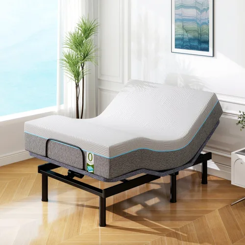 Vista 10 de Vipbear Base de cama ajustable individual XL, marco de cama de masaje doble cabezal y reposapiés, cama eléctrica con control remoto inalámbrico