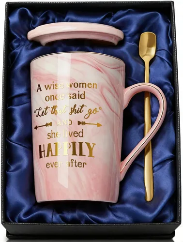 Vista 23 de ShinnyWis Regalos de graduación para mujeres 2026 - Taza con texto en inglés "She Believed She Could So She Did" Rosa