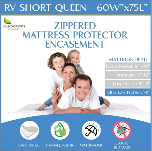 Vista 15 de Protector de colchón para sofá cama tamaño individual, 39 pulgadas de ancho x 72 pulgadas de largo x 5 pulgadas de profundidad, funda impermeable