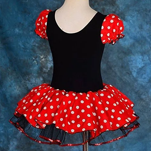 Vista 3 de Lito Angels Disfraz de lunares para niña con diseño de danza, fiesta de cumpleaños de Halloween con aro