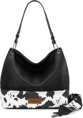Vista 43 de Wrangler Hobo - Bolsas para mujer de cuero vegano con asa superior, bolsos de hombro y bolsos