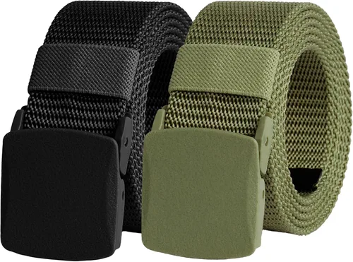 Vista 20 de UNGGJKB Men's Tactical Belt, Nylon Casual Elastic Belt, Work Belt That Can Be Cut And Adjusted