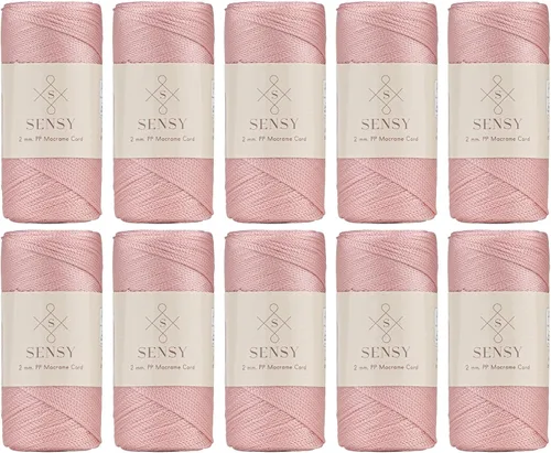 Vista 51 de Sensy Premium 2mm 229.5 metros de cuerda de poliéster 100% cordón de polipropileno Cordón de macramé 2mm Cordón para bolso de crochet Hilo