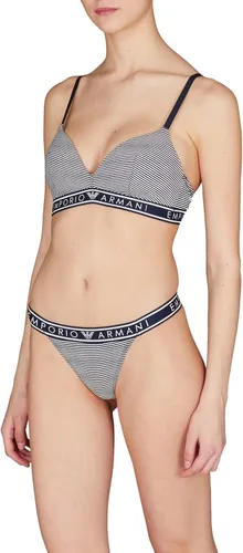 Vista 4 de Emporio Armani Tanga de algodón estampada para mujer