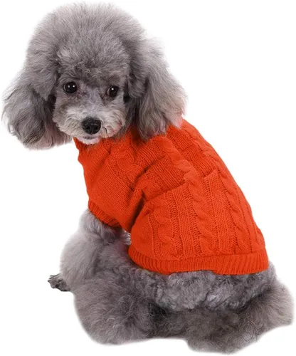 Vista 11 de CHBORCHICEN Suéteres de punto para perros pequeños, sudadera cálida para mascotas gatos, ropa de invierno, suéter de gatito y cachorro