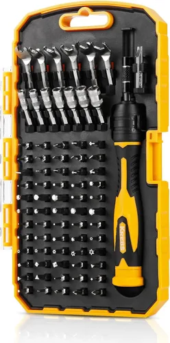 Vista 9 de KREBS - Juego de destornilladores de precisión 51 en 1 con puntas magnéticas Electronics Portable Storage Case Repair Tool Kit for Laptop