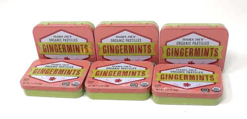 Vista 2 de Gingermints USDA Pastillas orgánicas sin gluten veganas en total 6 paquetes