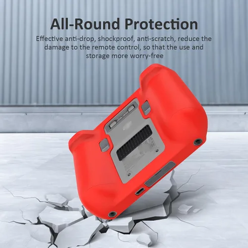 Vista 4 de Writiany - Funda protectora de silicona DJI RC, funda protectora para controlador DJI RC para Mini 3/Mini 3 Pro/Mavic 3 Classic Accesorios (rojo)