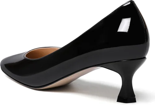 Vista 7 de ROSERWISH Zapatos de tacón bajo para mujer, con puntera redonda, de patente, de 2 pulgadas