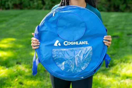 Vista 8 de Coghlan's Contenedor de Reciclaje Pop-Up Deluxe Duradero – Contenedor Plegable con Tapa con Cremallera, Clips para Bolsas y Puntos de Anclaje