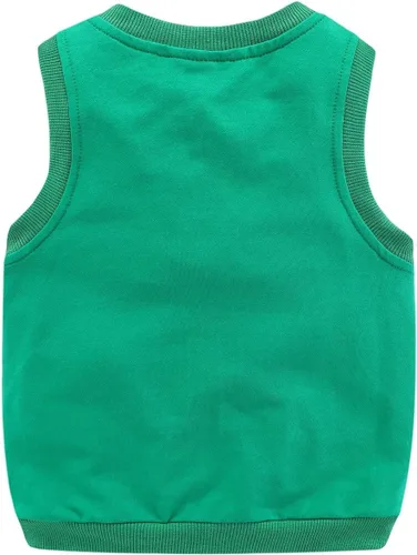 Vista 2 de Mud Kingdom Chalecos para niños y niñas, ropa de abrigo con bonito bordado de dibujos animados Azul
