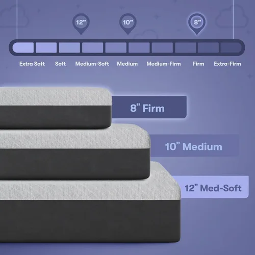 Vista 6 de Celestial Sleep Colchón de espuma viscoelástica con gel en caja, fabricado en EE. UU., espuma certificada CertiPUR-US®, certificación Oeko-Tex
