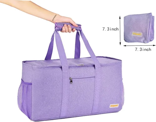 Vista 3 de Bolsa grande utilitaria, bolsa impermeable para playa y picnic, almacenamiento plegable y reutilizable
