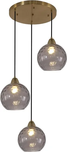 Vista 18 de BOKT Moderna Lámpara Colgante de Vidrio Azul Accesorio de Luz Latón Cepillado Dorado Globo Iluminación Colgante 1 Luz Bola Grande Redonda Lámpara