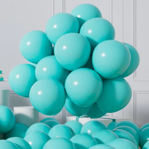 Vista 7 de AULE Globos metálicos negros de 12 pulgadas, 50 globos de látex negros, helio cromado, globo grueso brillante, decoración perfecta para fiesta