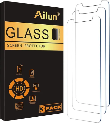 Vista 22 de Ailun - Protector de pantalla Apple iPhone 11 Pro/iPhone Xs/iPhone X, pantalla de 5.8 pulgadas, vidrio templado 2.5D, para la mayoría de las fundas
