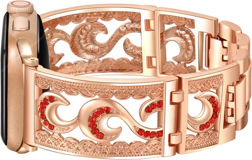 Vista 2 de Dressy Jewelry - Pulsera compatible con Apple Watch Band de 1.49, 1.57, 1.61, 1.65, 1.73 y 1.77 pulgadas, iWatch Series 9, 8, 7, 6, Ultra SE