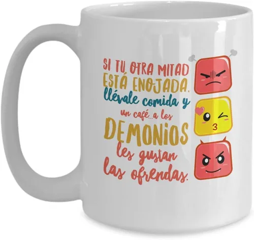 Vista 4 de Regalo para novia Taza de cafe para esposo Perfecto regalo para navidad, graduados, profesionales y estudiantes Vaso con afirmaciones Blanco